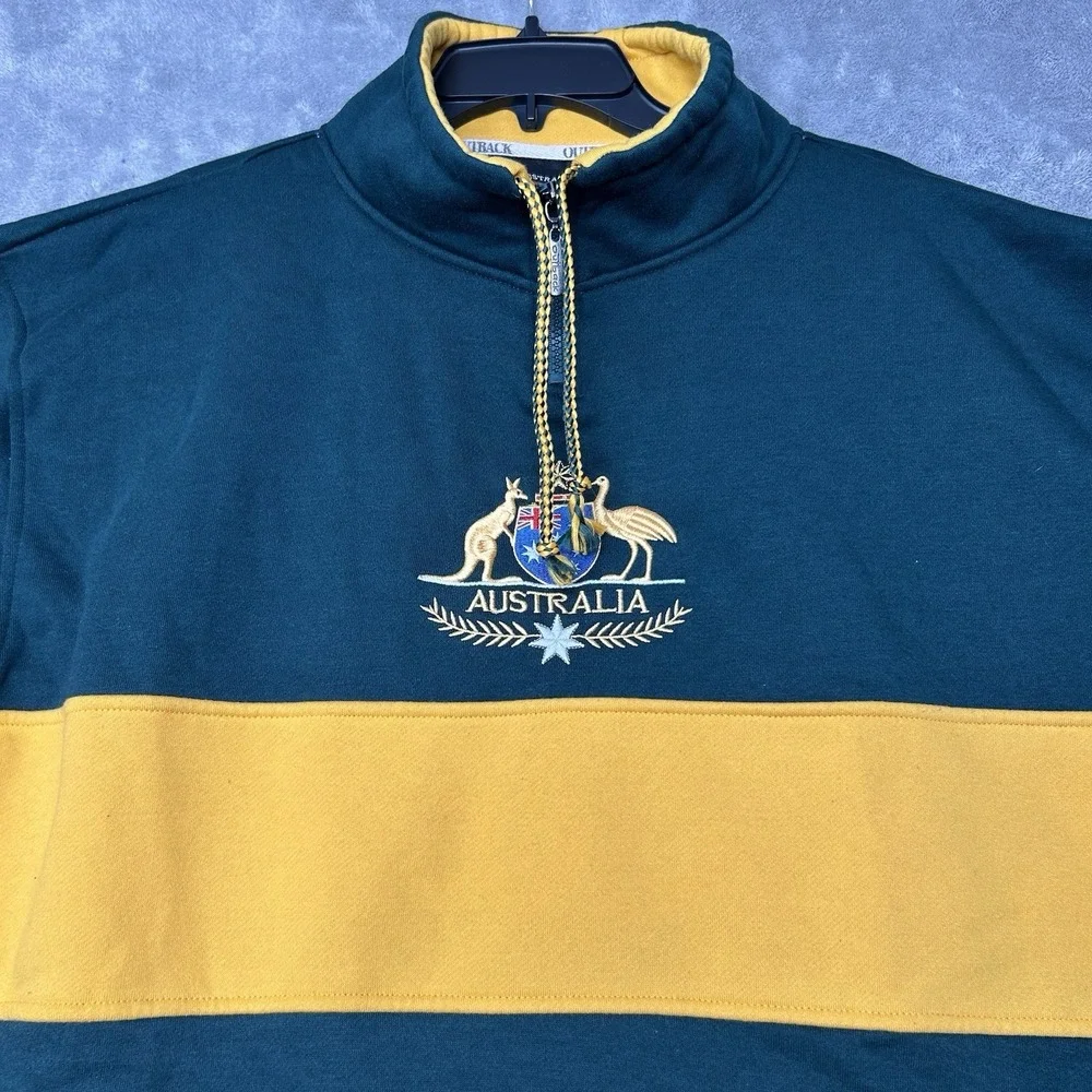 Australia Kangaroo Outback Rugby Longsleeve Jacket Jersey Top Mens size XL